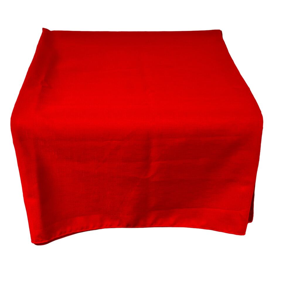 Red Fabric Tablecloth Large Rectangle Versatile Hosting Holiday 84x62 Cloth